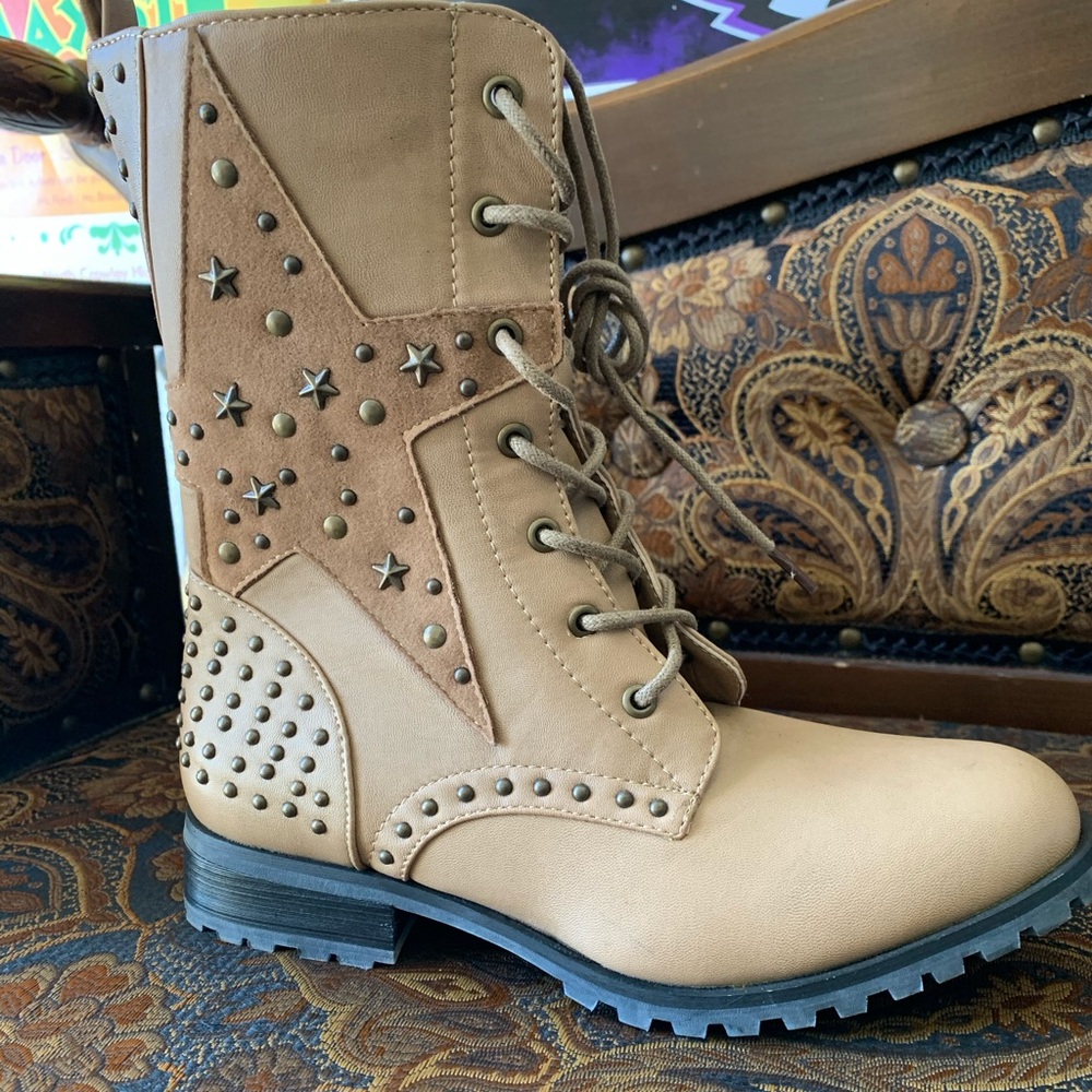 Star Studded Biker Boot